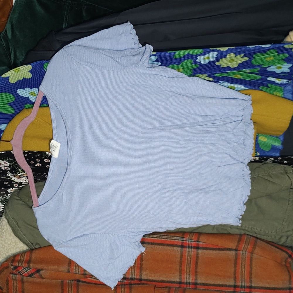 Tilly's Destined Blue Crop Top